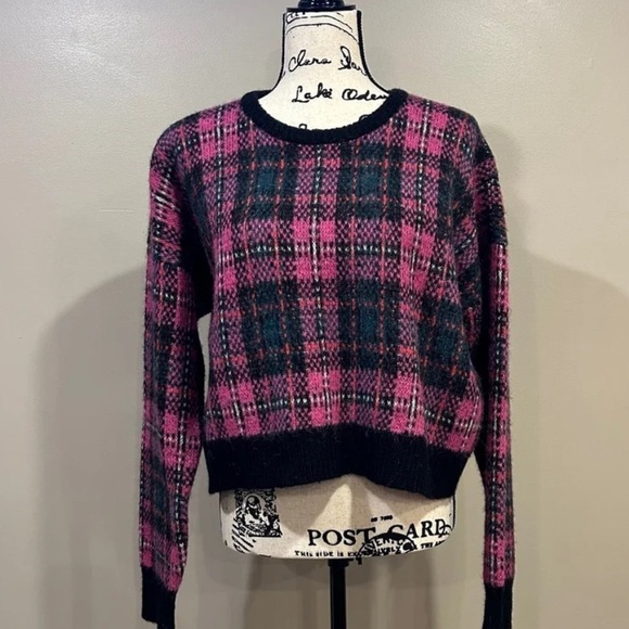 Lauren Ralph Lauren Plaid Wool Blend Crew Neck Sweater - Picture 5 of 9